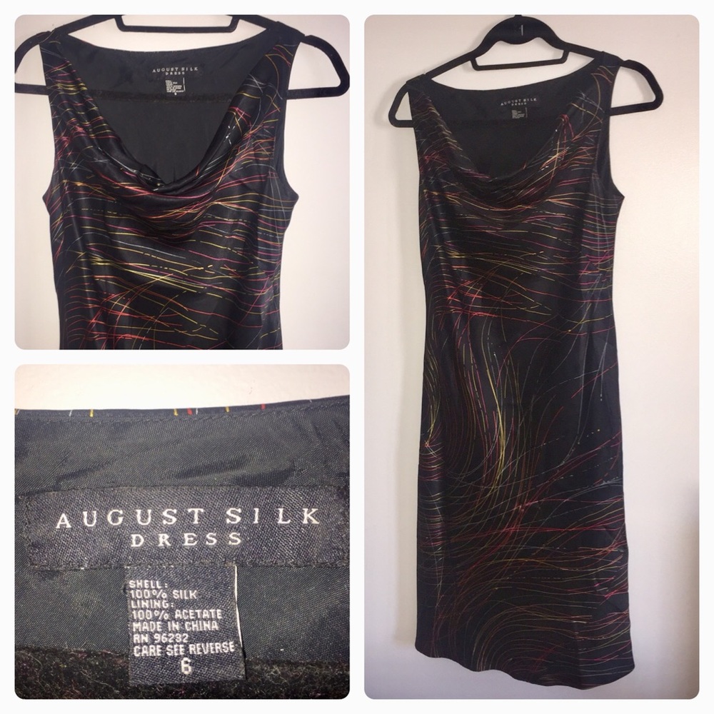 Vintage 100% Silk Trippy Dress